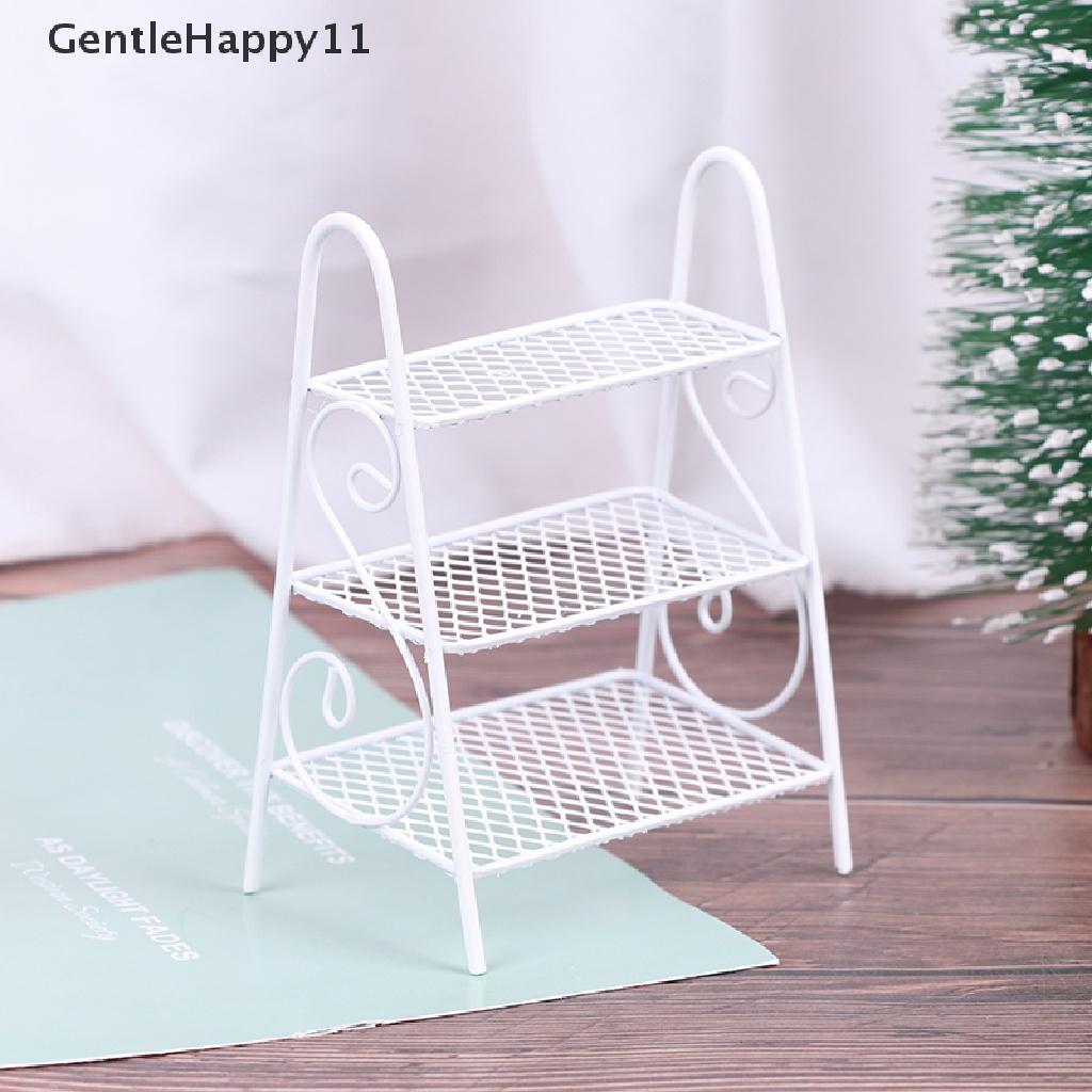 Gentlehappy 1Pc Skala1: 12rumah Boneka Rak Besi Mini Bunga Berdiri Model Dekorasi Rumah Boneka Mainan id