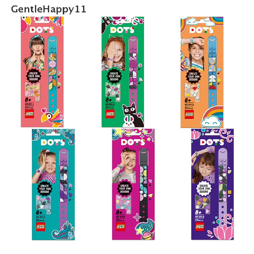 Gentlehappy Creative DIY Dots Bricks Kids Bracelet Gelang Tangan Blok Panjang Yang Dapat Disesuaikan Keren id