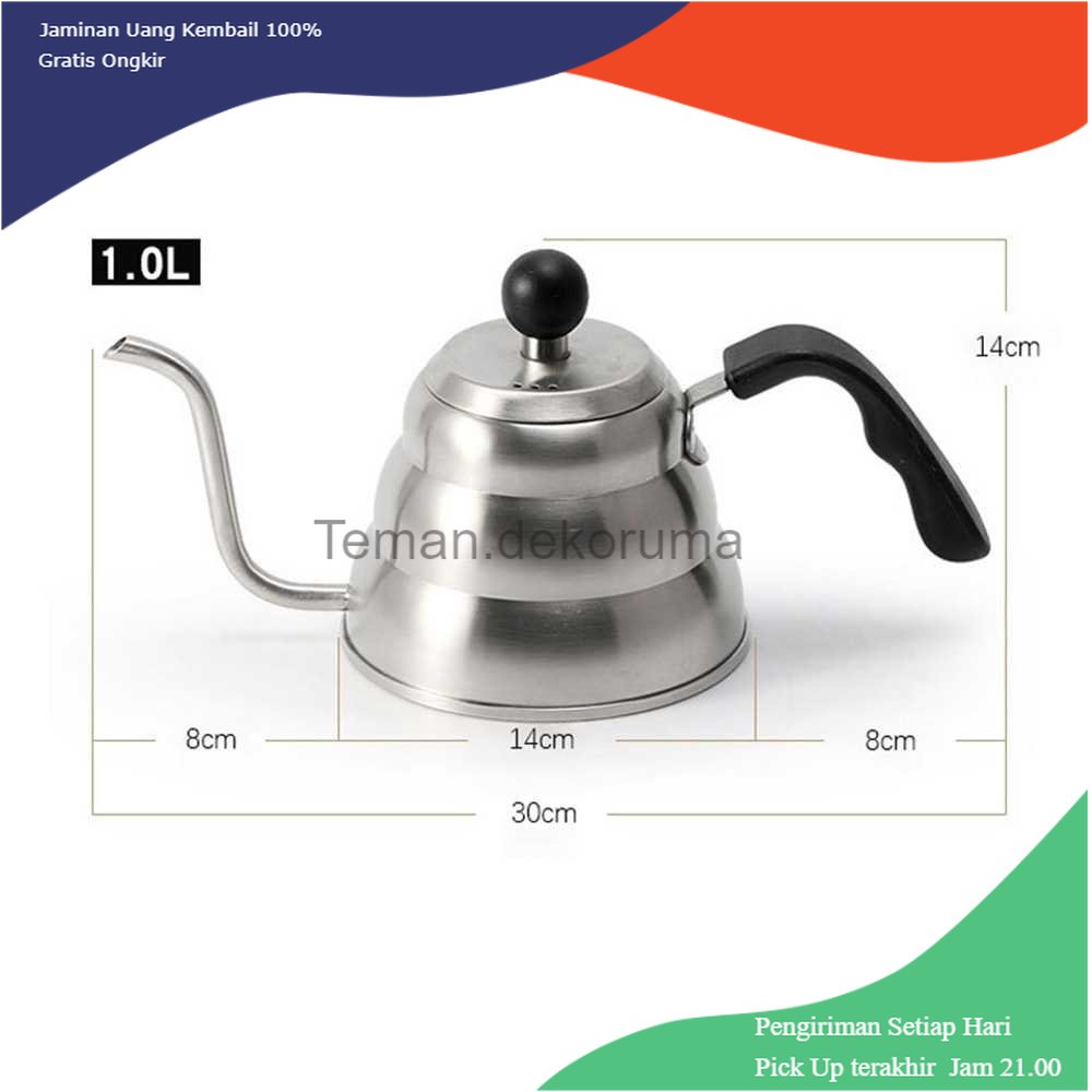 TD - RTG PERFFEE Teko Kopi Leher Angsa Coffee Maker Pot Drip Kettle 1L - PRF10