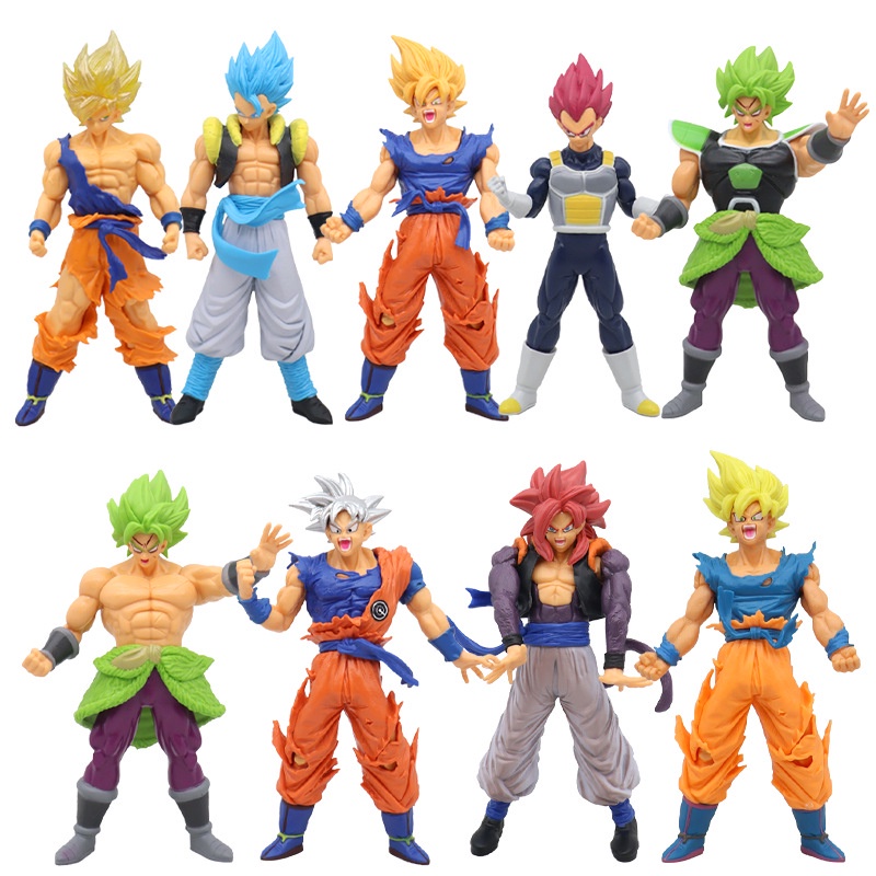 17 cm Anime Dragon Ball Vegeta Action Figure Goku Super Saiyan Gotenks Model Boneka Dekorasi Hadiah Mainan Anak