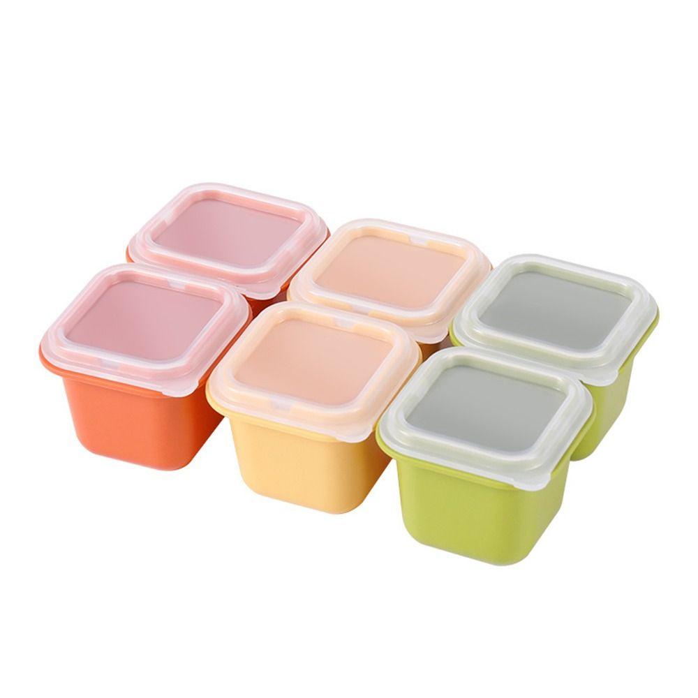 [Elegan] Cetakan Es Batu Dengan Tutup 6pcs Ice Cube Grid Summer Square Food Grade Ice Cube Maker