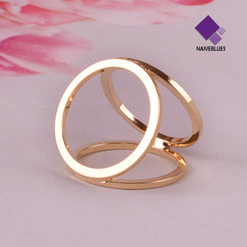 &lt; Naiveblues &gt; Mode Panas Berlapis Emas Tiga Cincin Sutra Gesper Klip Bros Hadiah