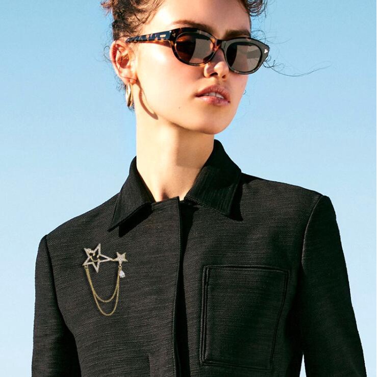 Versi Korea Fashion High-End Bintang Berujung Lima Rumbai Bros Perempuan Kepribadian Trendi Mantel Berkelas
