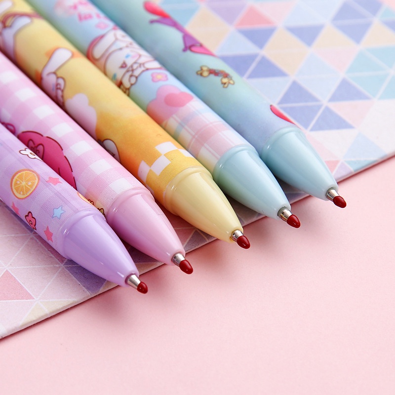 [Harga Grosir] [Unggulan] 1pc 0.5mm Hitam Tanda Tangan Pena Kartun Melody Kouromi Cepat Kering Pena Netral Sanrio Press Pena Netral Siswa Alat Tulis Kantor Perlengkapan Sekolah