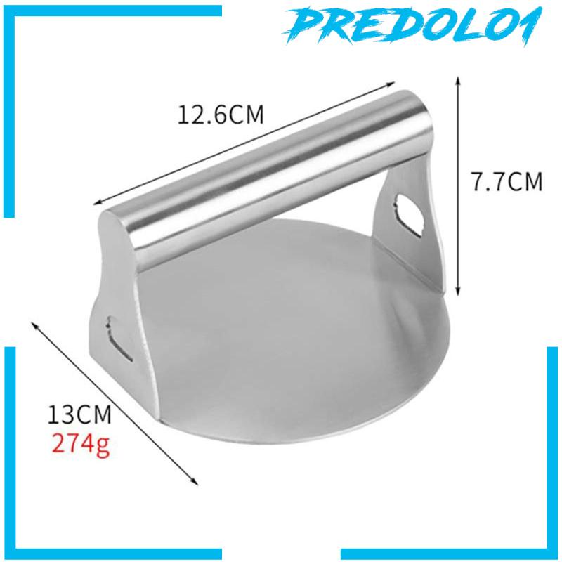 [Predolo1] Burger Press304Stainless Steel Alat Panggang Halus Press Untuk BBQ Flat Top Cooking