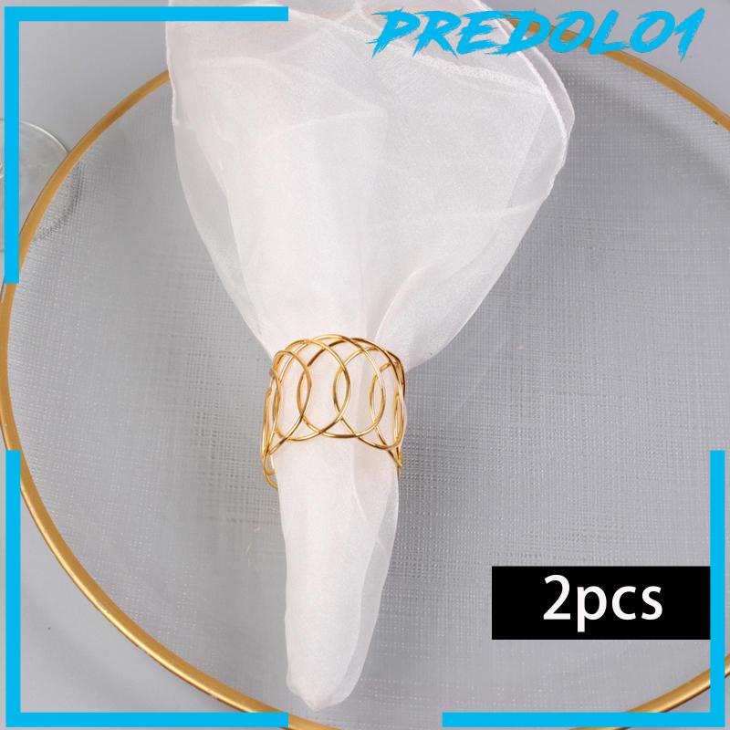 [Predolo1] 2pcs Ring Holder Serbet Jaring Bulat Gesper Untuk Pesta Serbet Kain