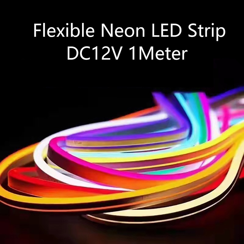 Tastetasty 1M 12V 2835lampu Neon Led Strip Tahan Air Flexible Led Light Strip Untuk Dekorasi Rumah Kamar Tidur Dekorasi Pesta Pernikahan Lampu.