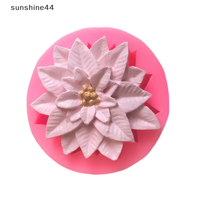 Sunshine 3D Bunga DIY Cetakan Fondant Silikon Alat Dekorasi Kue Cetakan Coklat ID