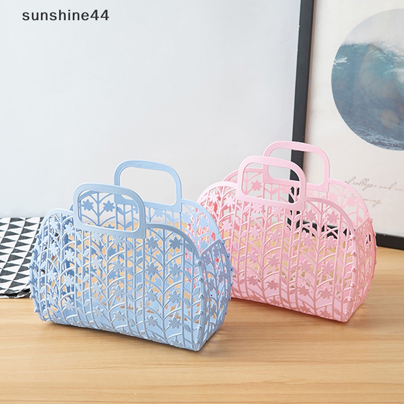 Sunshine Detachable Shower Basket Keranjang Plastik Kamar Mandi Keranjang Penyimpanan Cuci Berongga ID