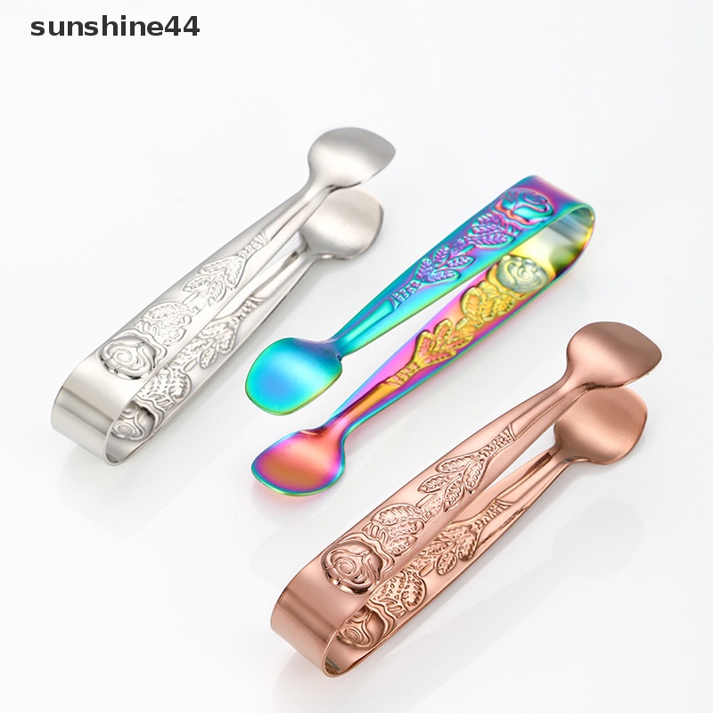 Sunshine 304motif Mawar Stainless Steel Mini BBQ Food Clip Penjepit Aksesoris Dapur ID