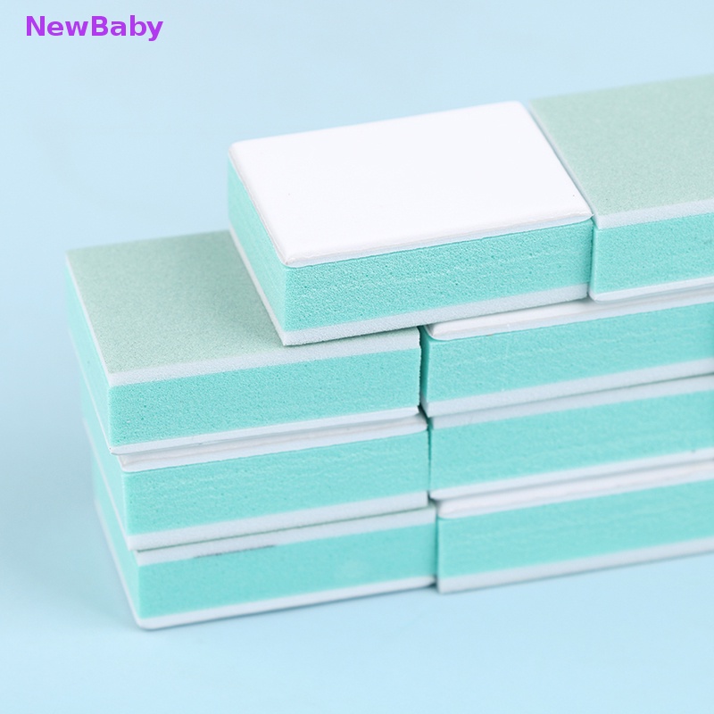 Newbaby 50Pcs Blok Penyangga Kuku Grit Nail Art Sanding Polish UV Gel Shining Buffer Files ID