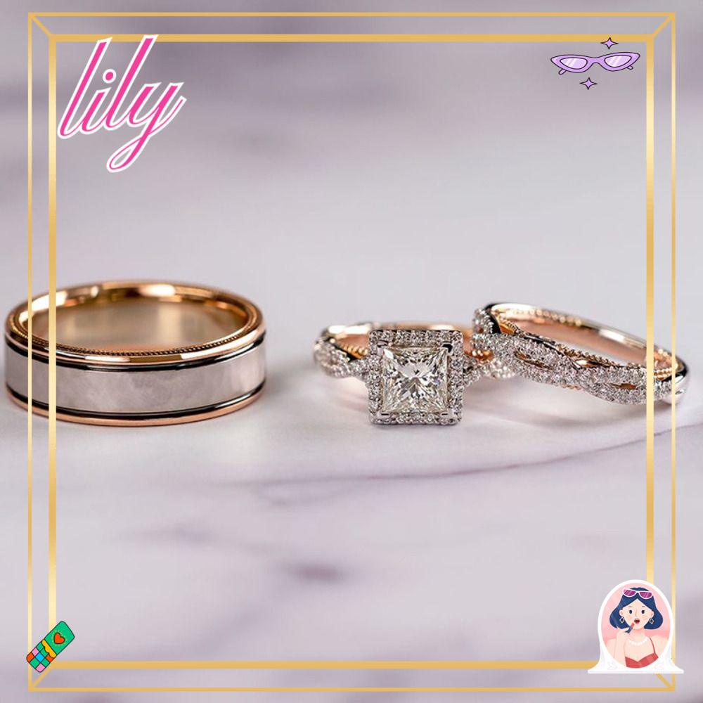 Lily Diamond Ring Rings Memakai Dekorasi Perhiasan Aksesoris Pernikahan Band