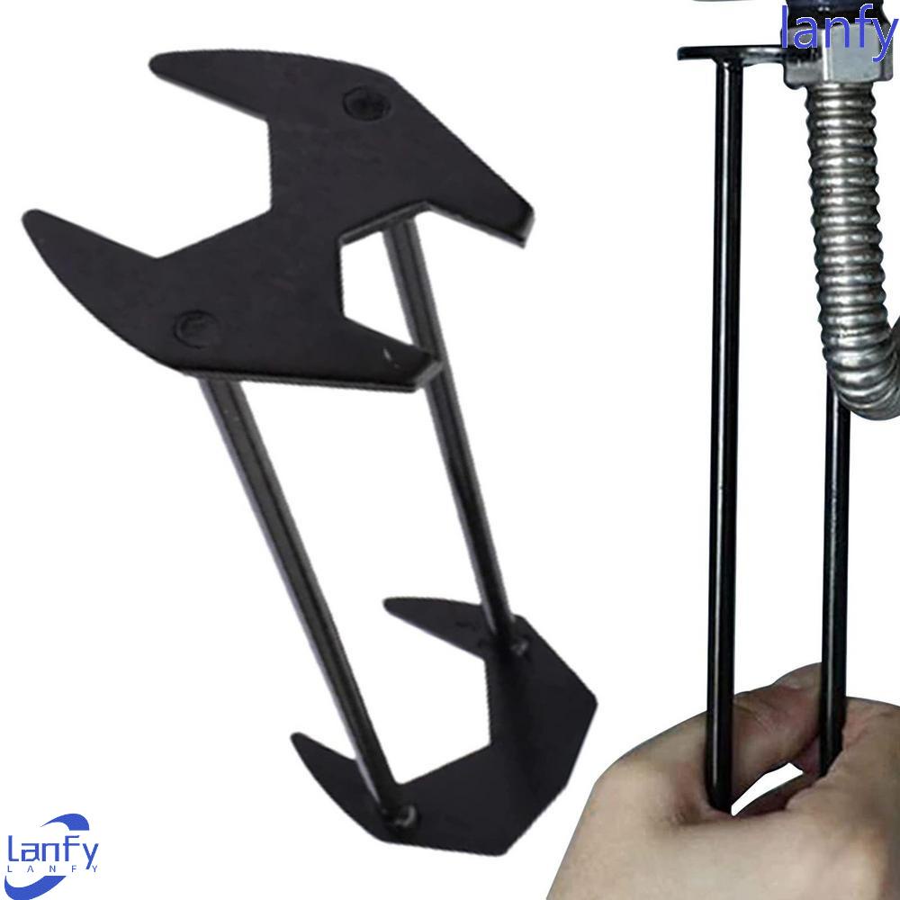 Lanfy Empat-jaw Hex Wrench Anti-slip Multifungsi Kunci Kamar Mandi Dua Poros Keran Alat Perbaikan Dapur Flume Wrench