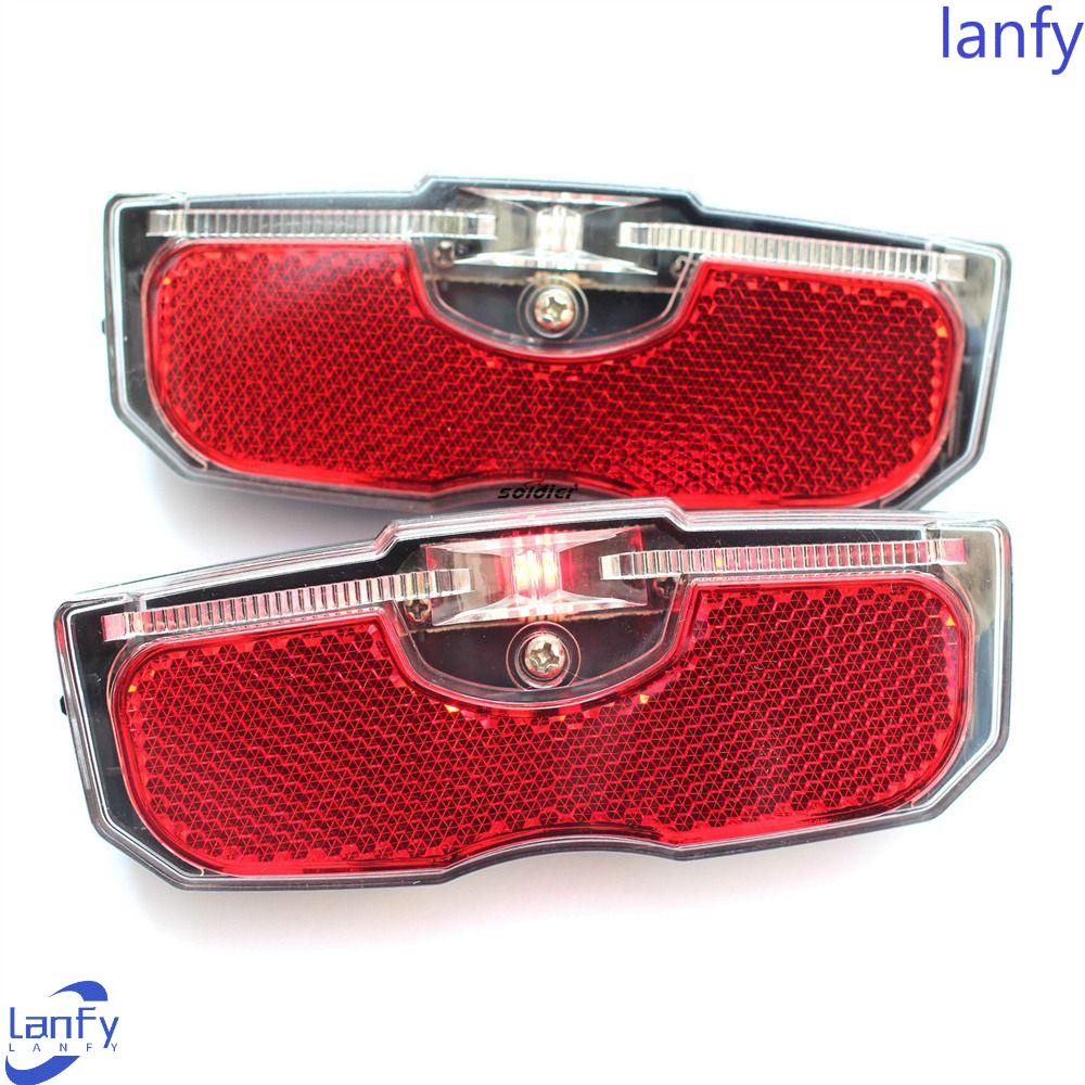 Lanfy Reflektor Peringatan Sepeda Aksesoris Sepeda Safety Bicycle Tail Light Riding Rear Light Lampu Sepeda Gunung Sepeda Rak Bagasi Light