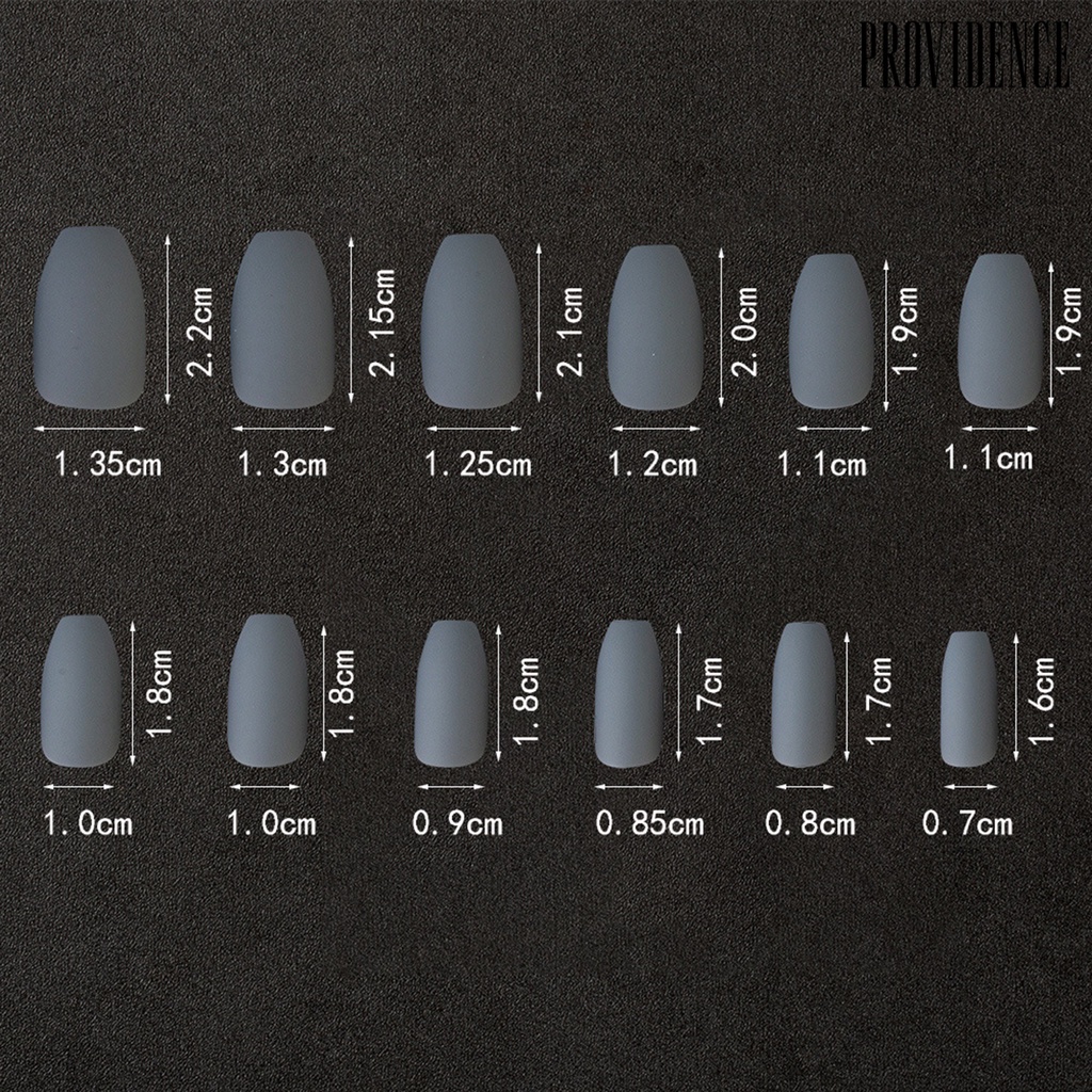 Providence 480/576Pcs Tips Ekstensi Kuku Efek Matte Runcing Flat Tips Wearable Nail Art Tips Panjang Bentuk Palsu Aksesoris Manicure