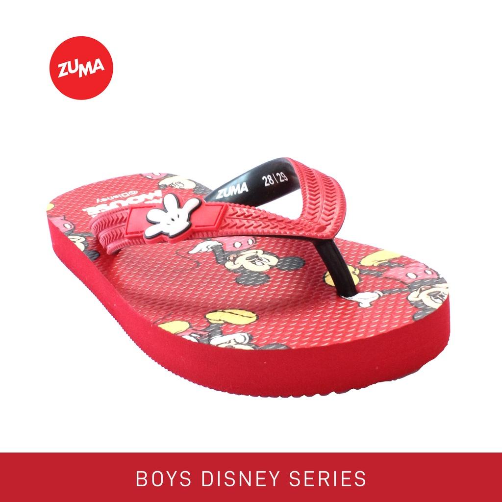 Zuma Indonesia - Zuma Disney Mickey Boys/Sandal Anak Karet - Merah