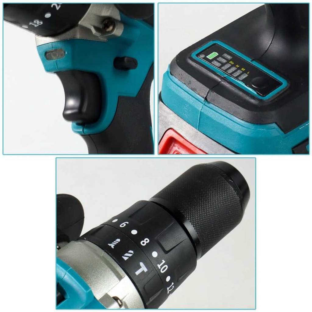 Mesin Bor Listrik Cordless Dinding Keyless Chuck Drill 2 Pcs Battery