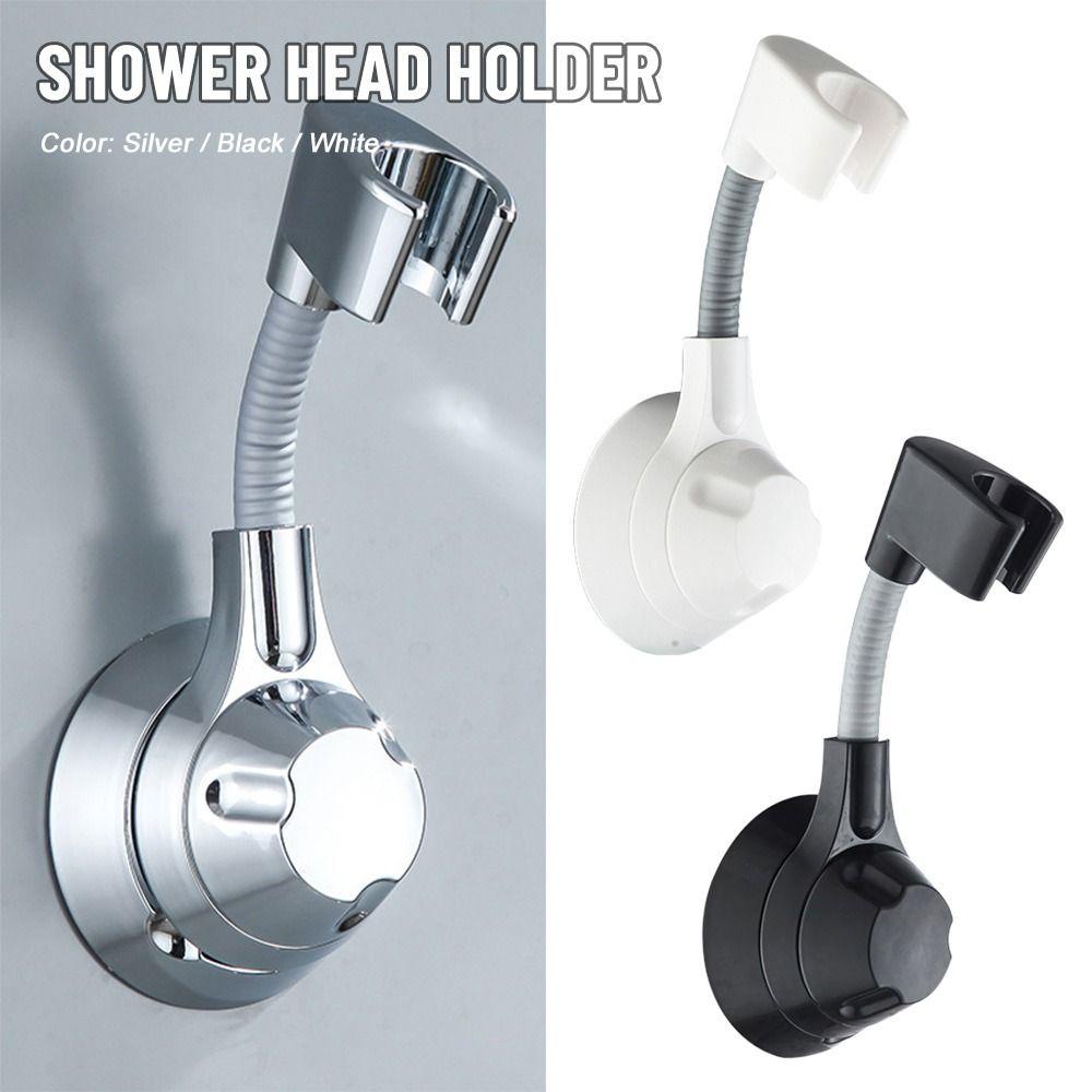 Populer Shower Head Holder Adjustable Kamar Mandi Multi Angle Rotasi Sprayer Dasar Tetap