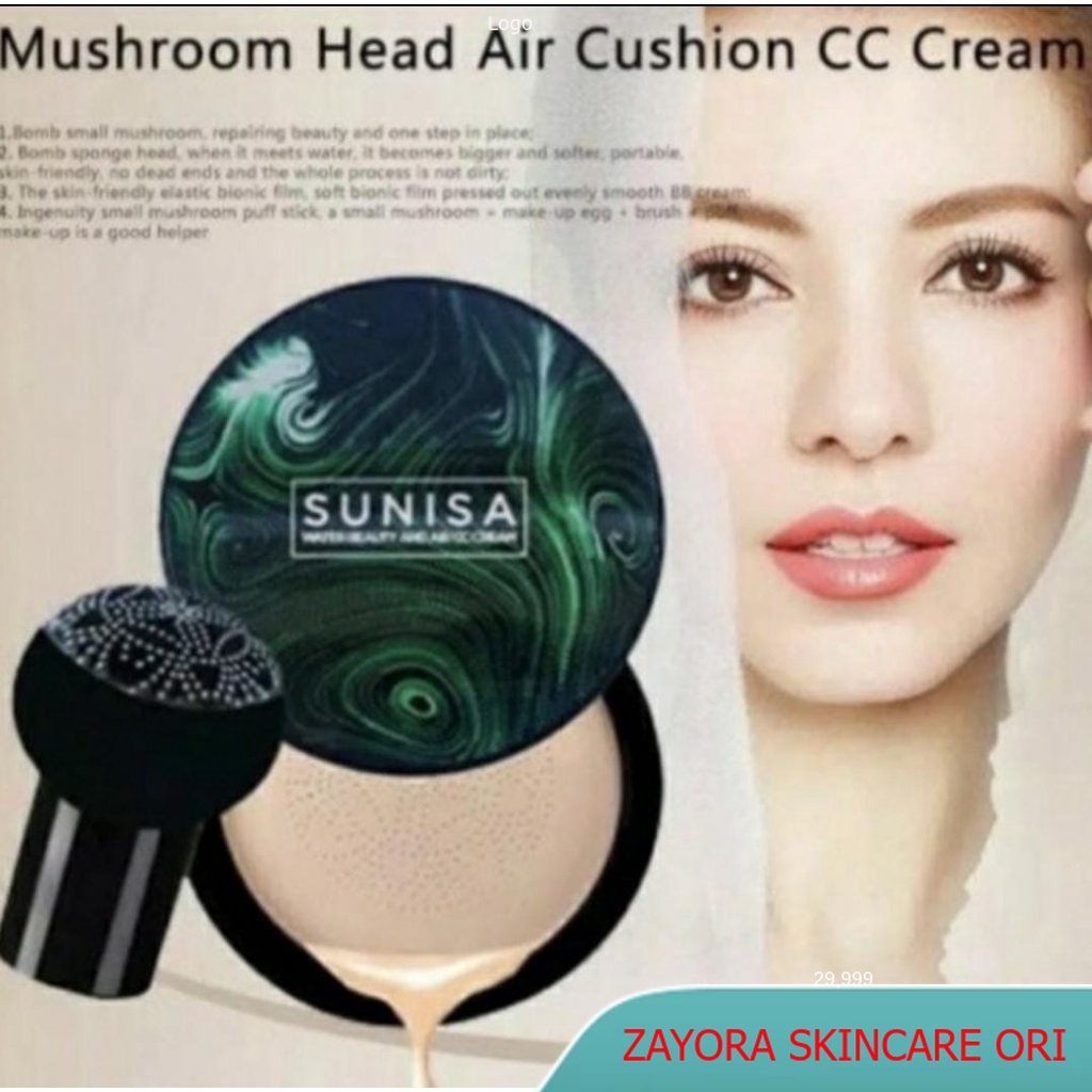 JAMINAN PRODUK ORIGINAL Sunisa Cushion Original Bedak Asli Glowing Mushroom Basah Korea Tahan Lama A