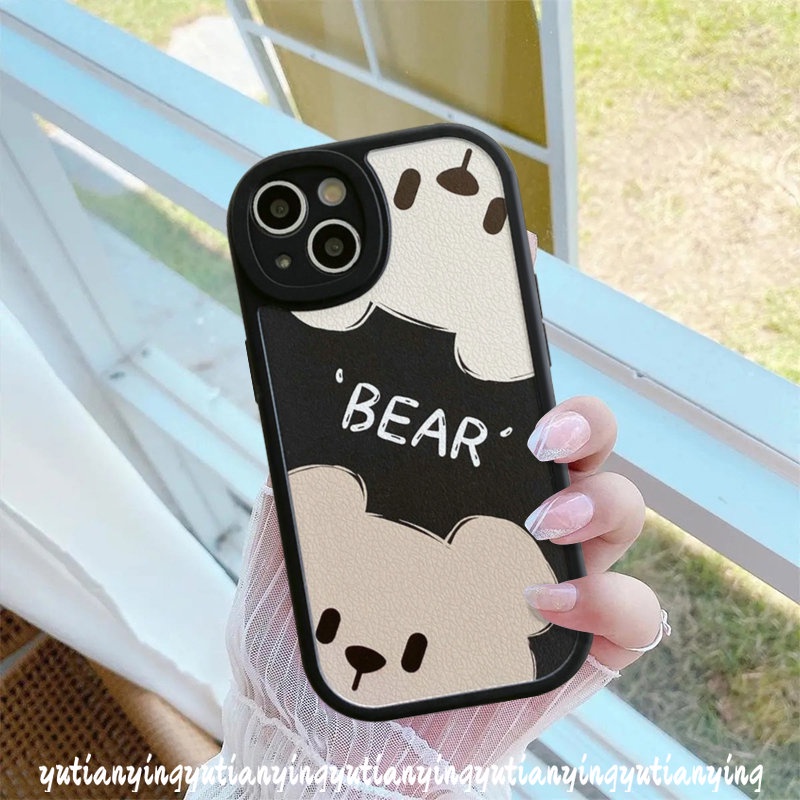 Soft Tpu Back Case For Infinix Hot 11s 11 10 10s 9 Play 10T Hot 10T 10 Lite 10s 11s 11 Note 8 For Infinix Smart 6 5 Cute Cartoon Bear Puppy Lens Protector Cover