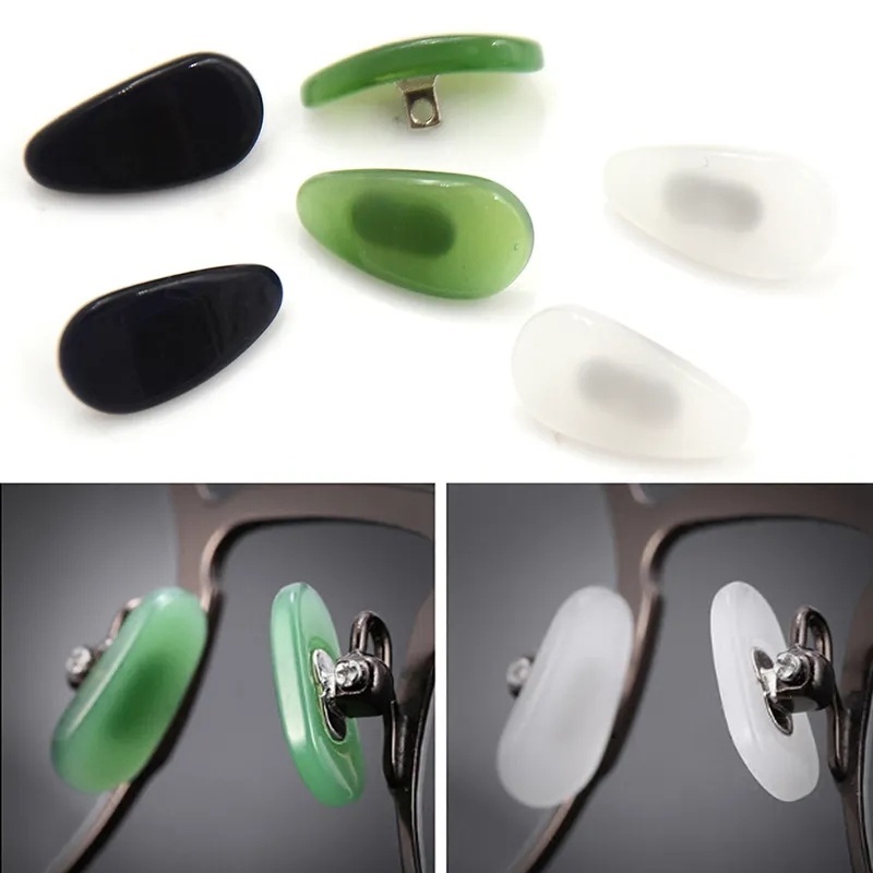 [Grosir] Imitasi Jade Raised Glasses Nose Pad Stylish And Minimalist Metal Nose Rest Glasses Aksesoris Bantalan Hidung Anti Tekanan Dan Anti Slip