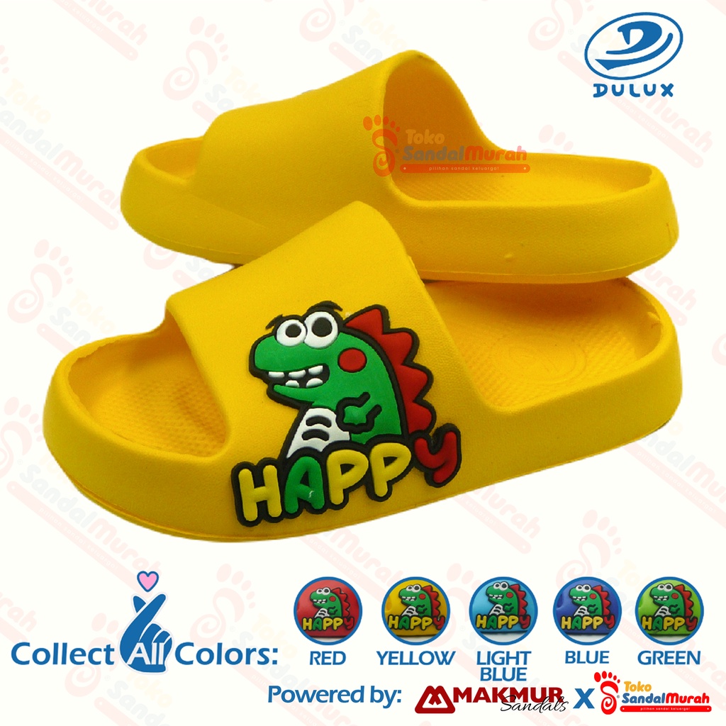 Toko Sendal Murah - Sandal Slop Uk 24 - 29 / Sandal Anak Motif Dinosaurus / Sandal Anak Laki - Laki Lucu / Sandal Kekinian Model Terbaru [Toko Sendal Murah M 386 D Dino]
