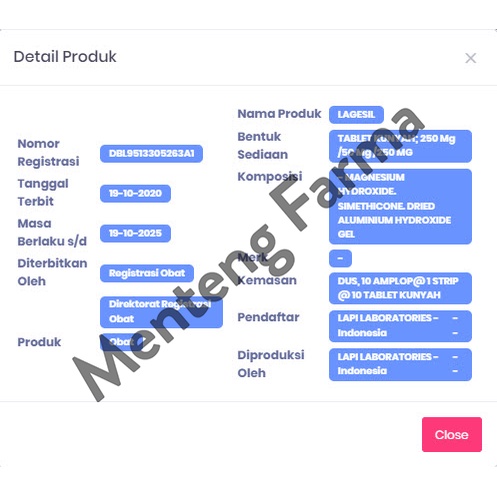 Lagesil 10 Tablet - Obat Tukak Lambung, Gastritis dan Kembung