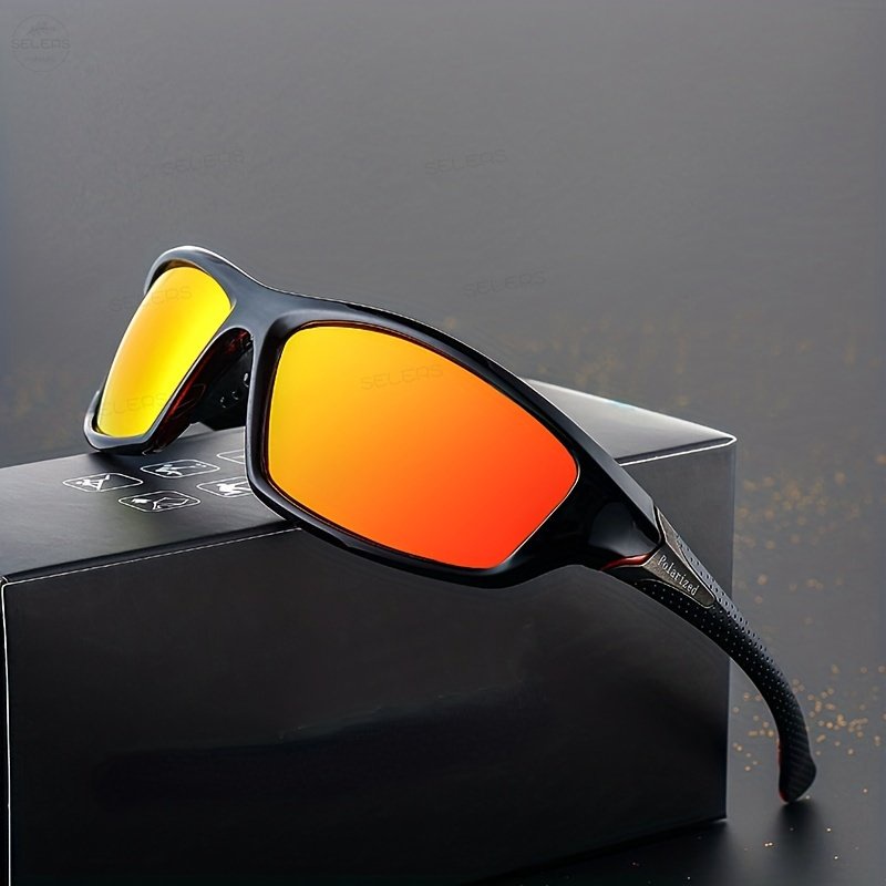 Polarized Pria Kacamata Hitam Klasik Oval Diving Man Mirrored Sunglass Hiking Memancing Kacamata Matahari UV400 Perlindungan Debu Kacamata Eyewear Shades