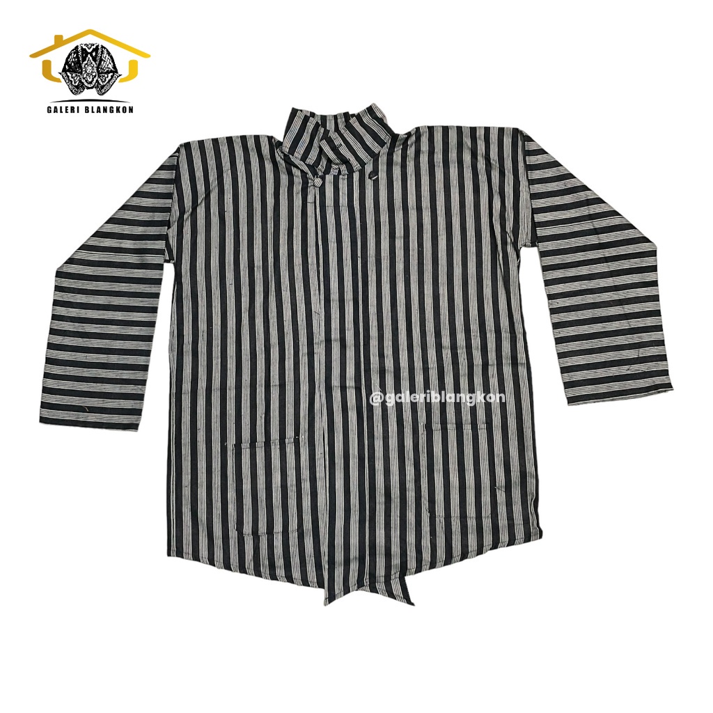 Lurik Baju Surjan Lurik Koko Adat Tradisional Jawa Dewasa Warna Abu | Coklat | Hijau