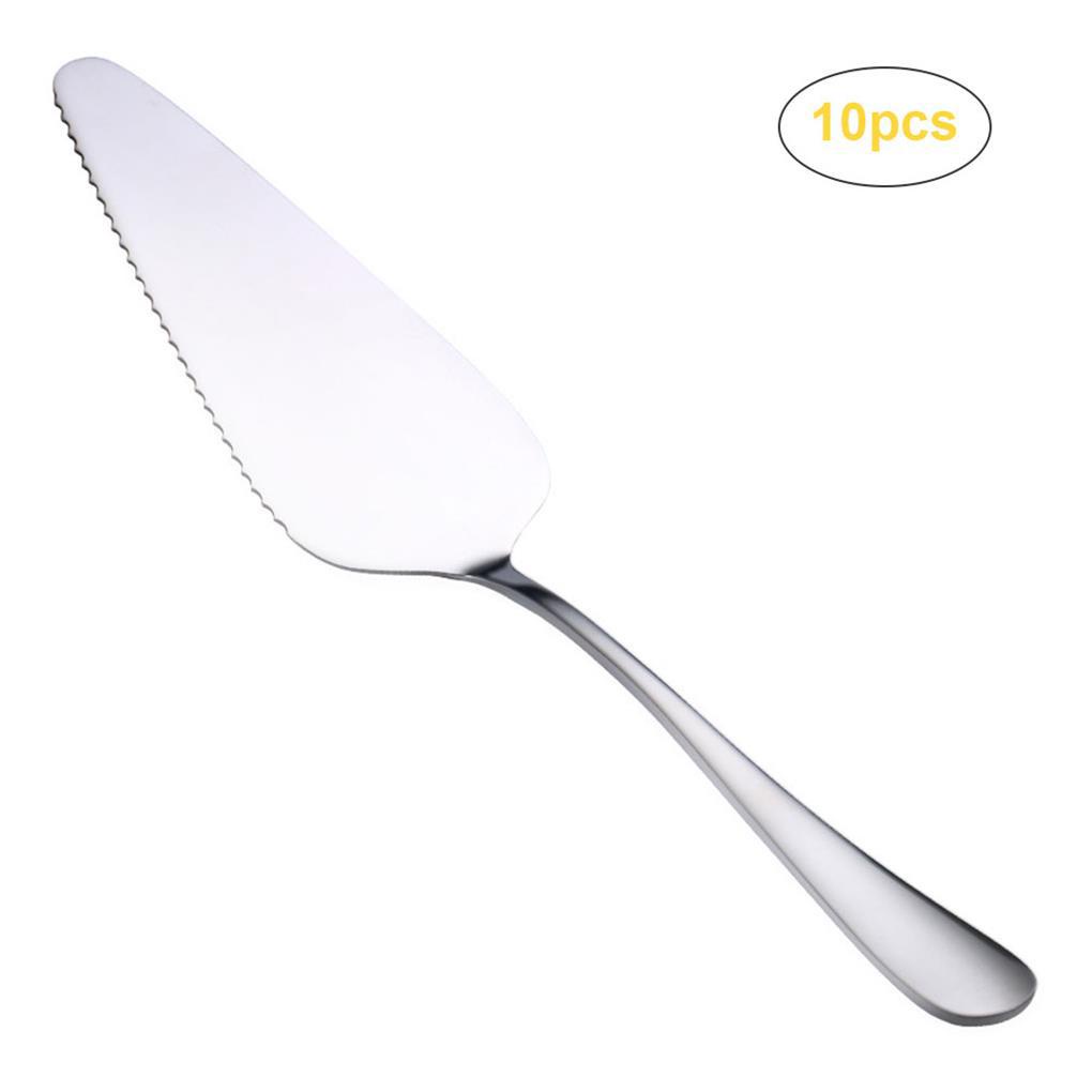 10pcs Tempat Kue Pie Server Profesional Stainless Steel Cake Servers Segitiga