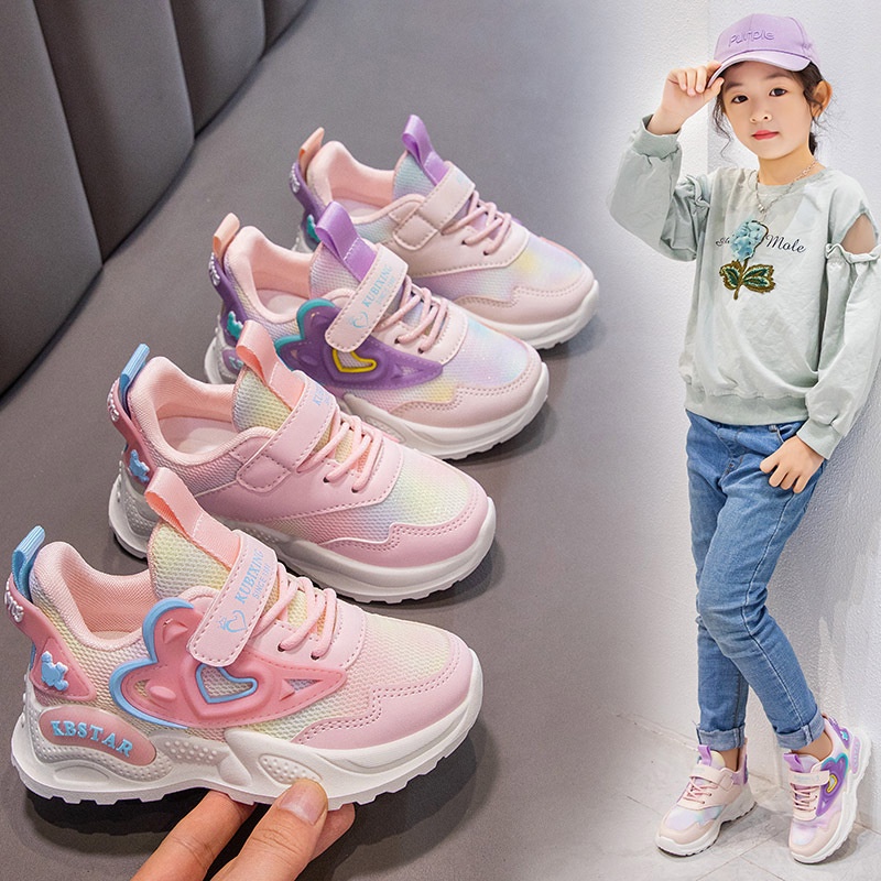 Sepatu Sneakers Anak Sekolah 30523 Fashion Motif Love Import Kekinian