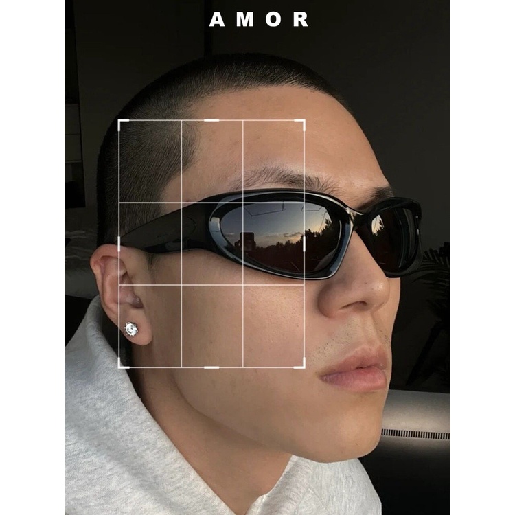 Y2k Hitam Kacamata Hitam Olahraga Luar Naik Pelindung Matahari Dan Tabir Surya Kacamata Hitam Pria Dan Wanita