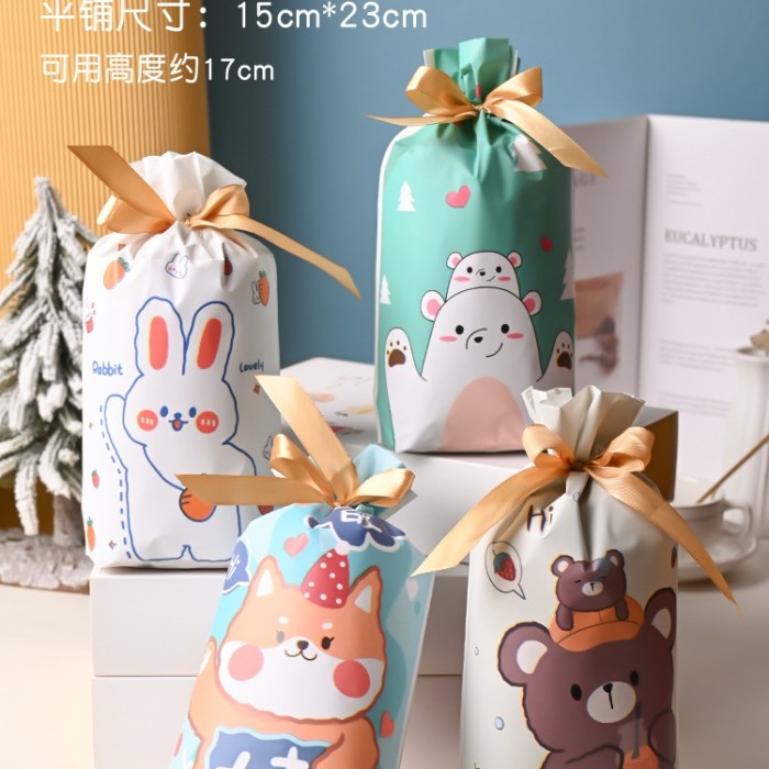 Cute drawstring bag 15x23cm / kantong goodie bag ikat --