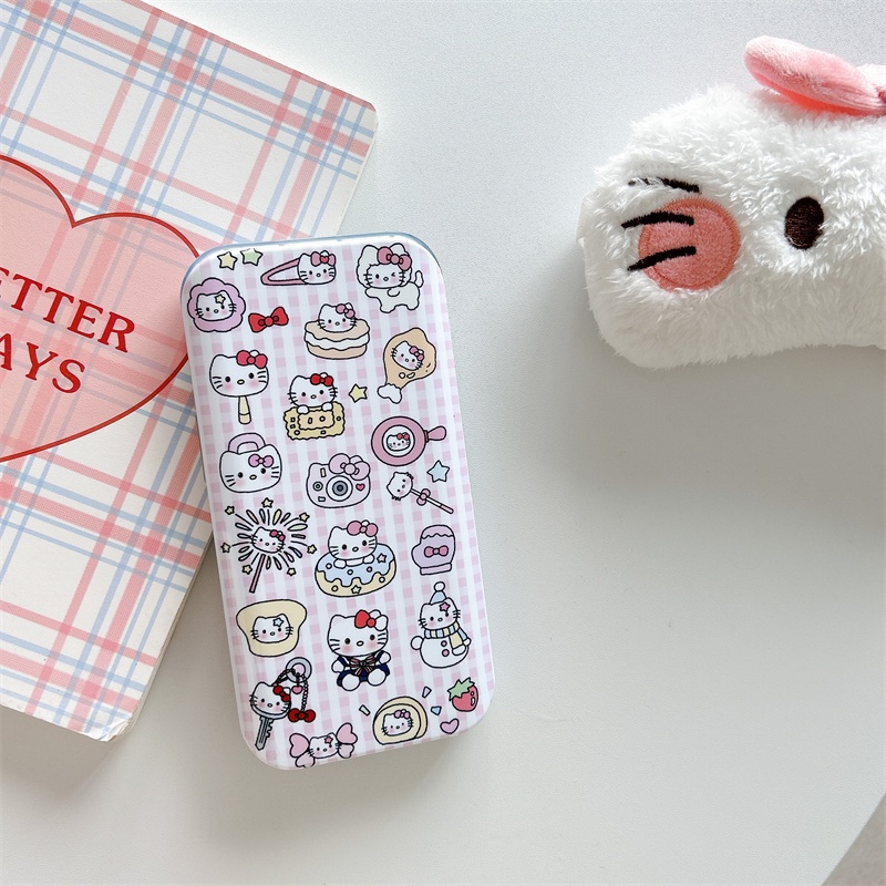 IPHONE Casing Cover Sliding Kartun Hello Kitty Cocok Untuk Iphone14 13 12 11 Pro Max Casing Pelindung Cermin Geser