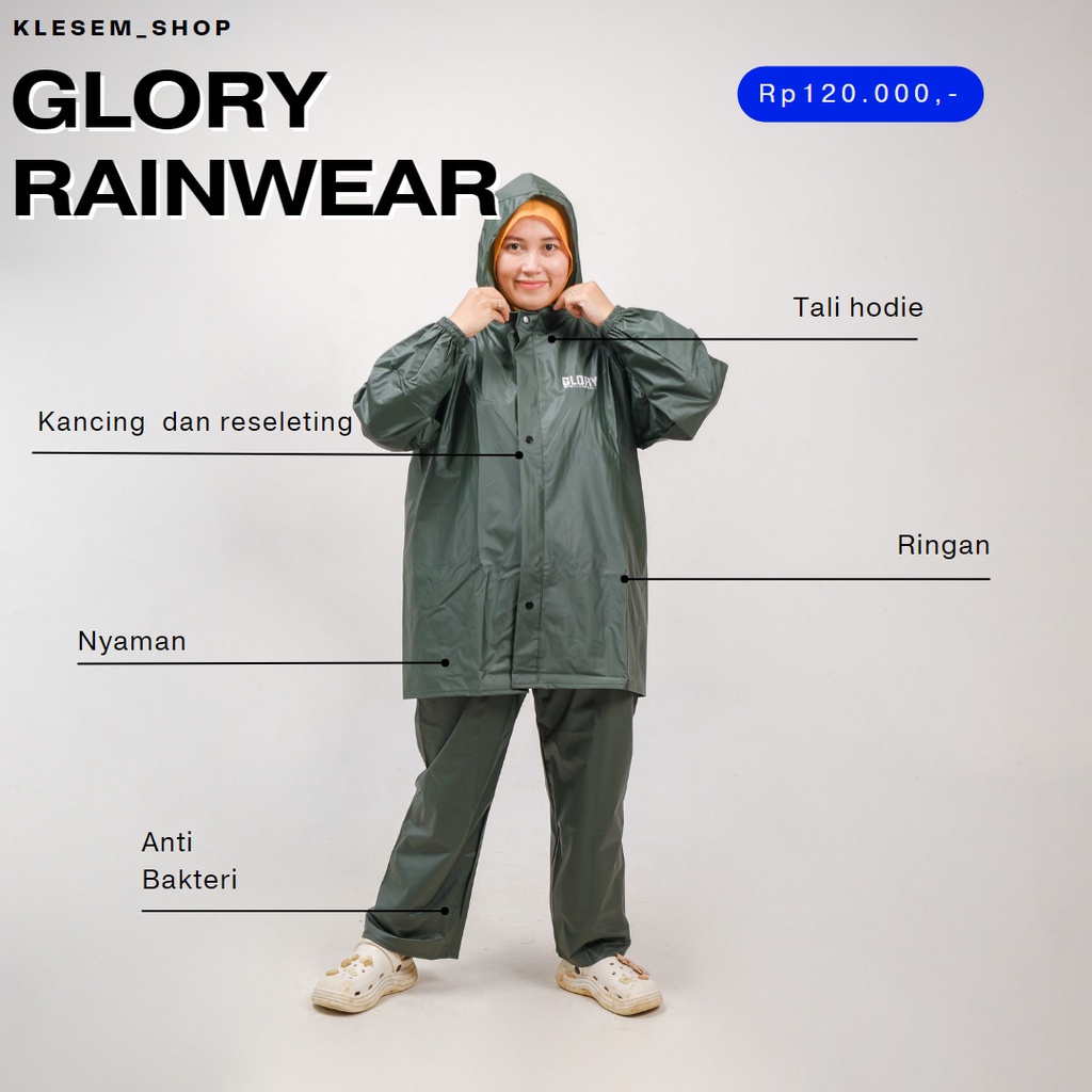 JAS HUJAN, RAINCOAT Terbaik Pria Wanita BY GLORY Anti Rembes