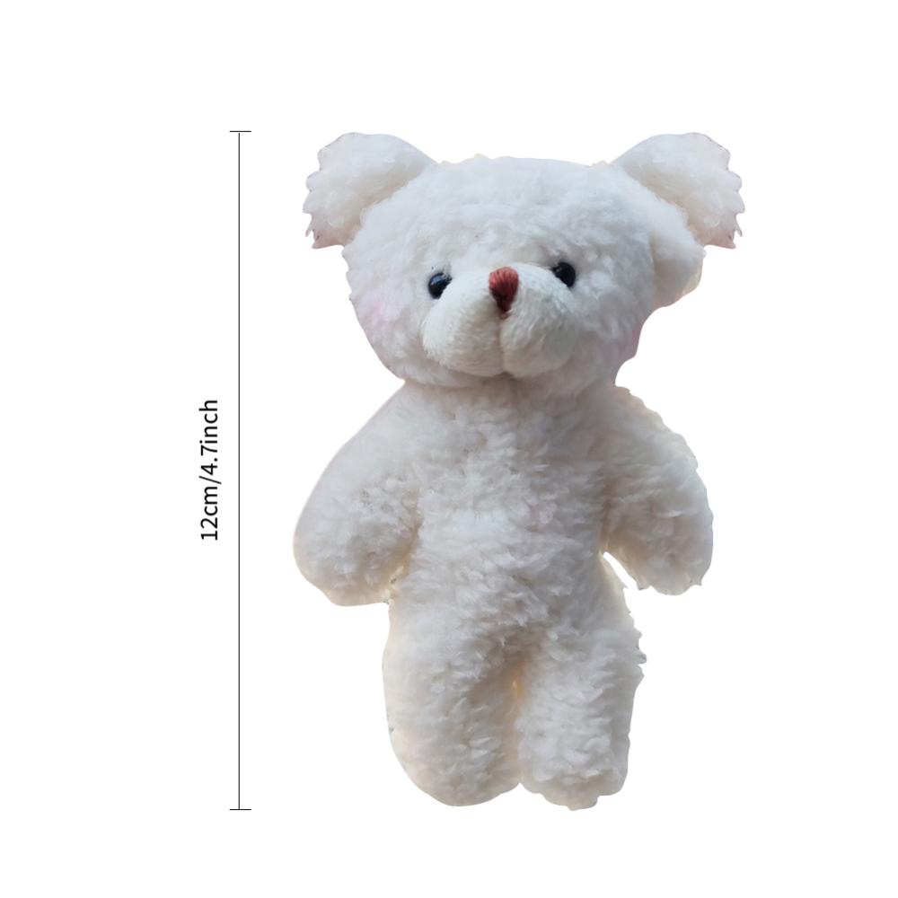 Timekey 12cm Beruang Lucu Plush Keyring Pendant Boneka Lembut Plush Keychain Mainan Ransel Liontin Ulang Tahun Mainan Untuk Anak I3K9