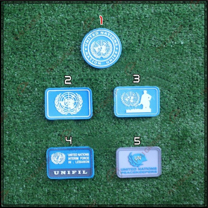 Patch Rubber Emblem Logo UN/Unifil/PBB Velcro