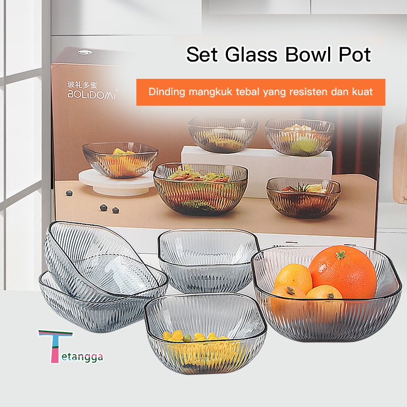 2PCS Mini Kecil Favorite Elegant Soup Sup + Gelas Royalex Teh Kopi Kaca Buatan Keluarga