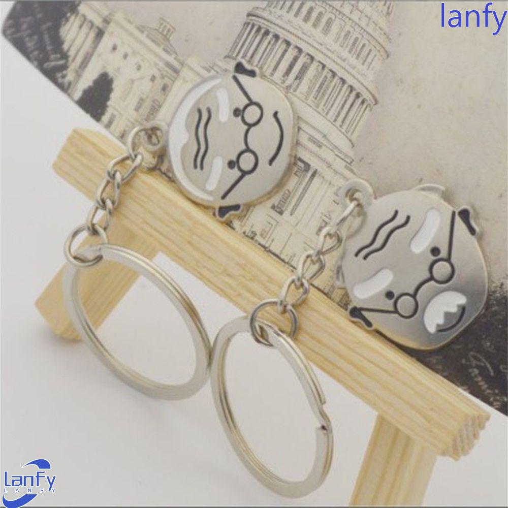 Lanfy Hadiah Hari Valentine Keyring Couple Chain Gift Lover Ring Kunci Pasangan Keyring