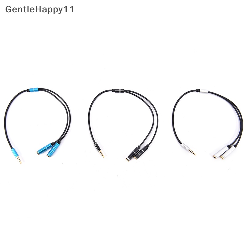 Gentlehappy 3.5mm jack headphone stereo+mic audio splitter aux extension Kabel Adaptor id