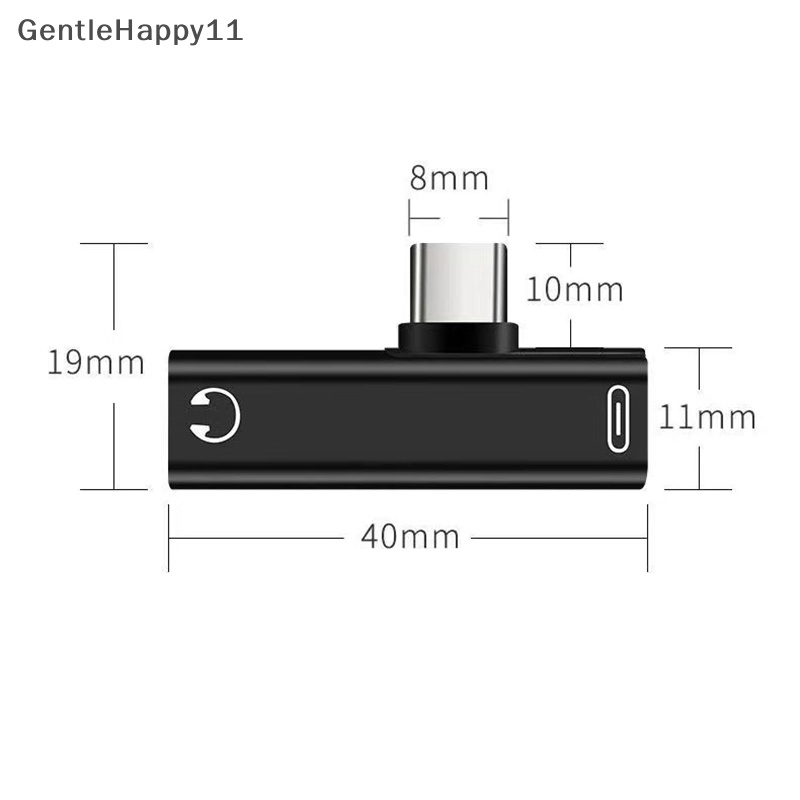 Gentlehappy 2in1 Tipe C Ke 3.5mm Jack Earphone Charging Cable Audio Converter Untuk Samsung Xiaomi Huawei Tablet Tipe C Ke 3.5mm OTG Adapter id