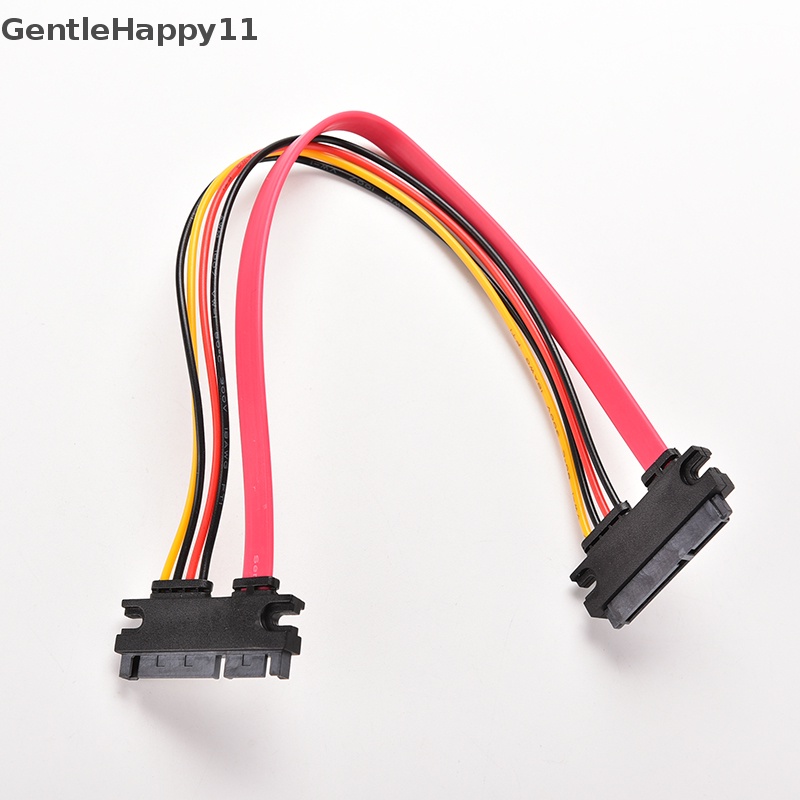 Gentlehappy 12inch Male to Female7+15Pin SATA Data HDD Power Combo Perpanjang Kabel Ekstensi id