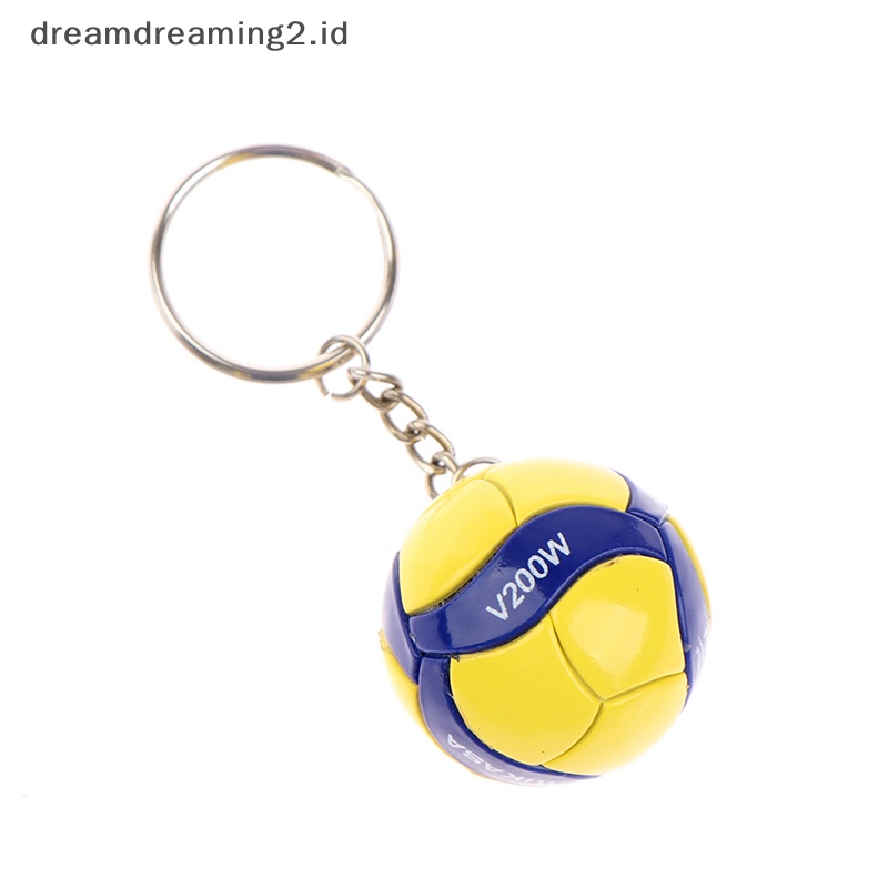 (drea) Gantungan Kunci Voli Ornamen Usaha Hadiah Voli Bola Pantai Key Chain Spo//