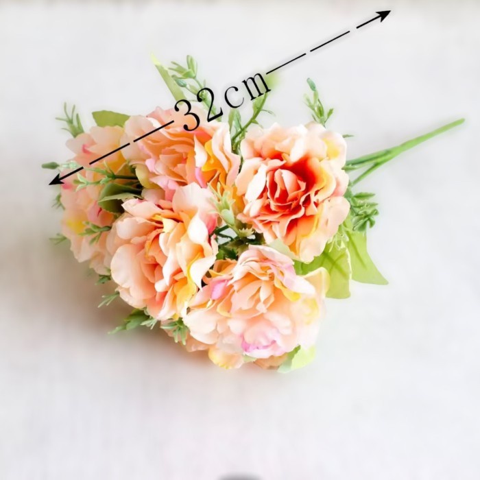 Peony BR / Bunga Peony Rose / Artificial Flower / Bunga Plastik Peony - Pink