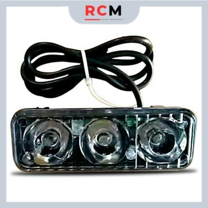 STROBO LAMPU SOROT MOTOR LED TEMBUS KABUT WATERPROOF