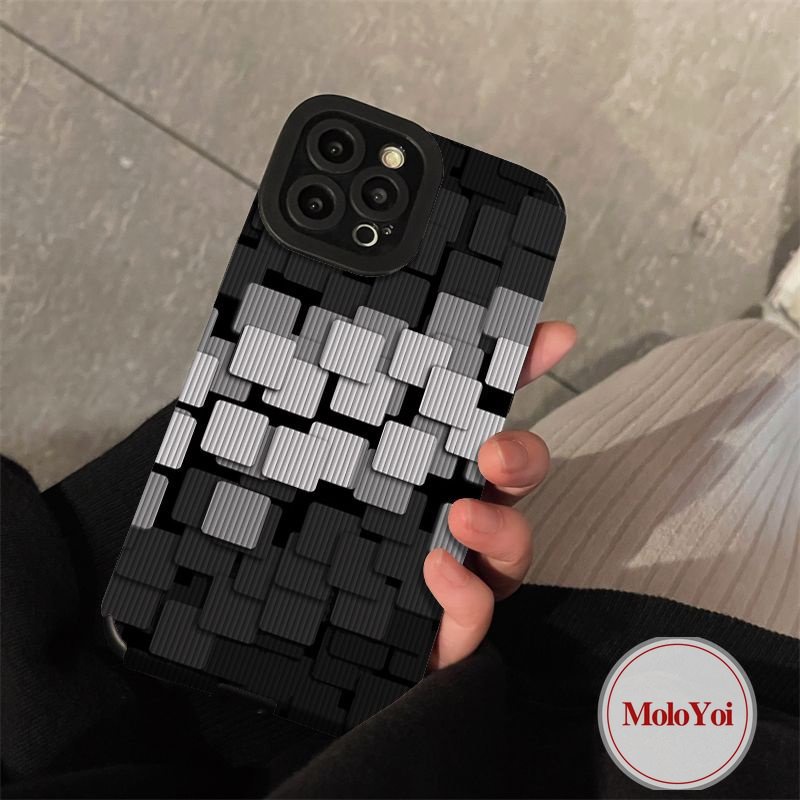 Lembut Silikon Shockproof Case Kompatibel Untuk IPhone XR XS X Max 7Plus 11 13 1214 Pro Max7 8 Plus Blok Berlian Sederhana Tekstur Kulit Mewah Ponsel Cover