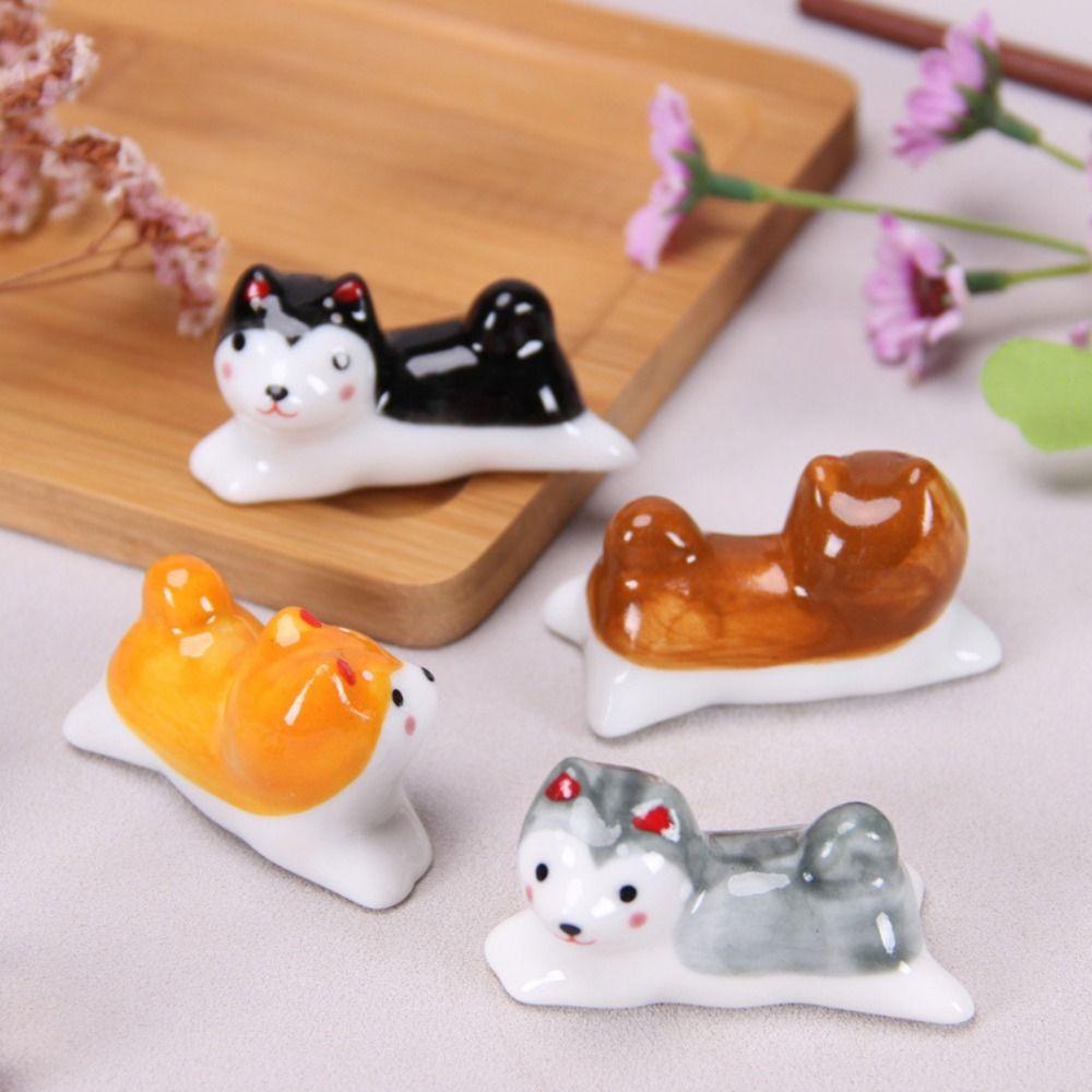 [Elegan] Tempat Sumpit Dapur Hotel Lucu Kreatif Sendok Garpu Shiba Dog Puppy Rak Peralatan Makan