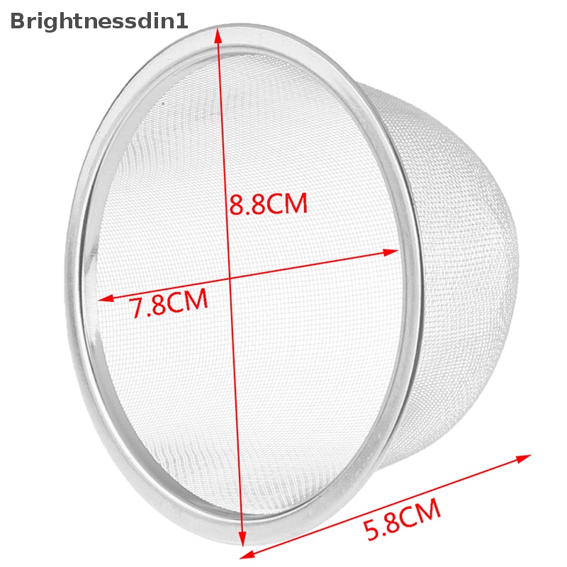 [Brightnessdin1] Reusable Stainless Steel Mesh Tea Infuser Strainer Teko Teh Daun Rempah Filter Butik