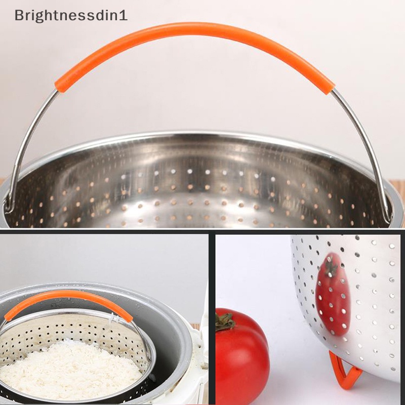 [Brightnessdin1] Keranjang Steamer Stainless Aksesoris Panci Instan Untuk Butik Panci Instan 3per6 /8 Qt