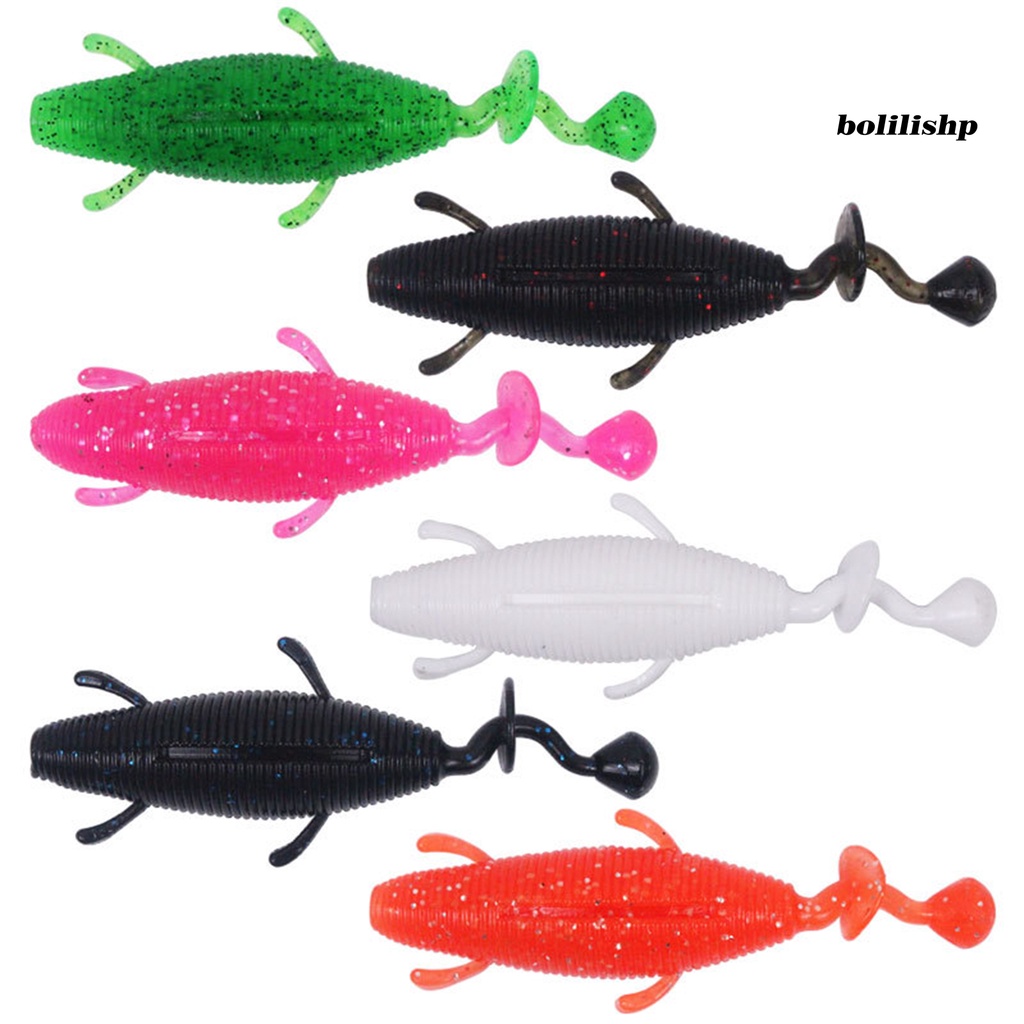 Bo-4pcs 15g Umpan Ikan Umpan Simulasi Tinggi Menggoda Elastis Bercahaya Bentuk Larva Hidup Lembut Palsu Lure Fishing Tackle